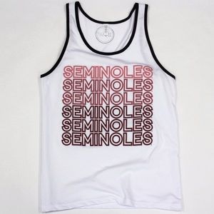 NWT SEMINOLES repeater ringer tank top white shirt